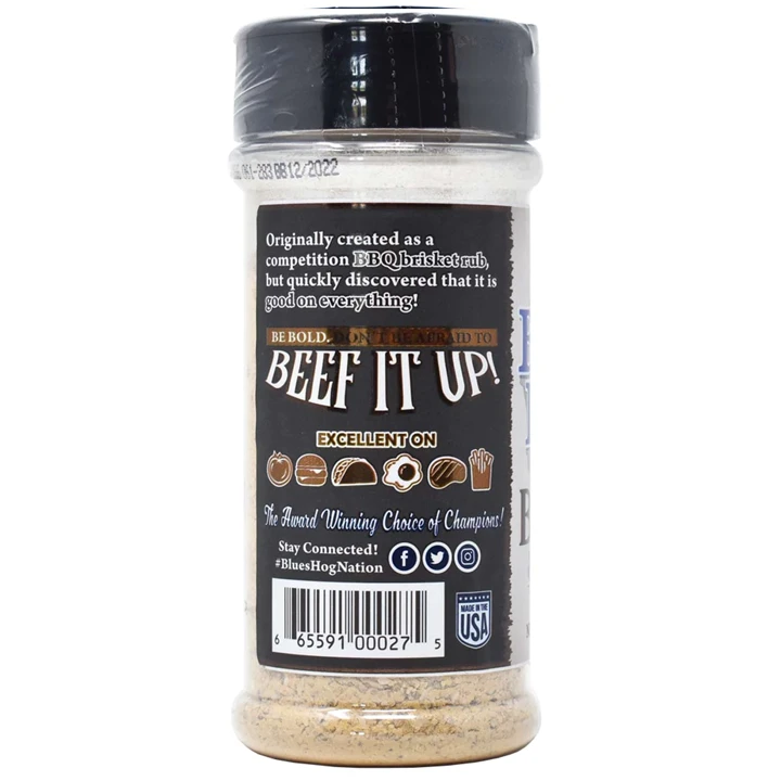 Blues Hog Bold&Beefy BBQ Rub 6oz 4 Blues Hog Bold&Beefy BBQ Rub 6oz - Afbeelding 2