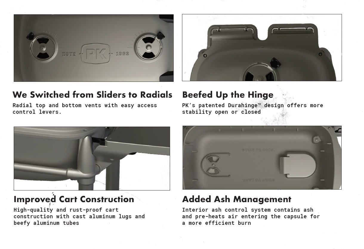 The Original PK300AF Grill&Smoker Graphite Franklin Edition 10 The Original PK300AF Grill&Smoker Graphite Franklin Edition - Afbeelding 8
