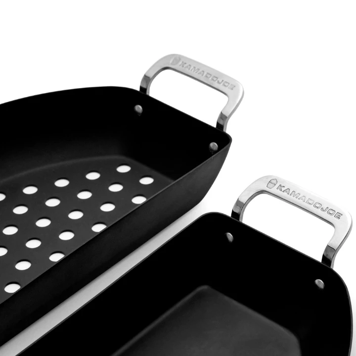 Kamado Joe Karbon Steel Half Moon Pan Set 4 Kamado Joe Karbon Steel Half Moon Pan Set - Afbeelding 2