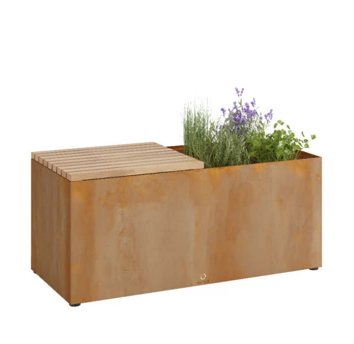 OFYR Herb Garden Bench Corten 3 OFYR Herb Garden Bench Corten