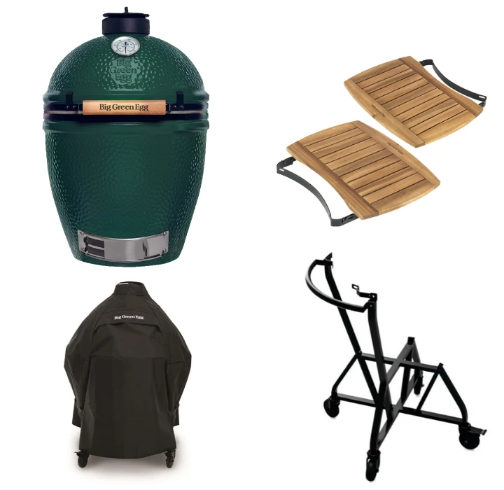 Big Green Egg Large + Integgrated Nest + Handler + Mates + Cover 3 Big Green Egg Large + Integgrated Nest + Handler + Mates + Cover