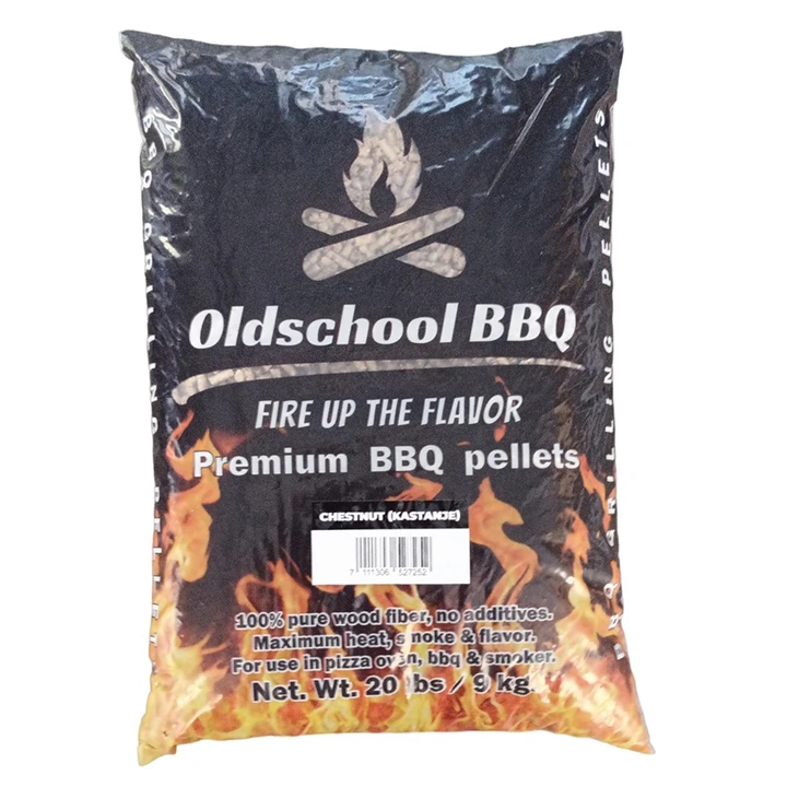 Oldschool Kastanje BBQ Pellets 9 Kg 3 Oldschool Kastanje BBQ Pellets 9 Kg