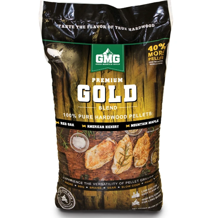 Green Mountain Premium Gold Eik/Hickory/Maple BBQ Pellets 12,7 Kilo 3 Green Mountain Premium Gold Eik/Hickory/Maple BBQ Pellets 12,7 Kilo