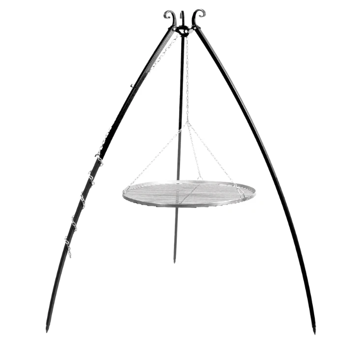 Cookking Driepoot Gebogen Met RVS Rooster 200 Cm 3 Cookking Driepoot Gebogen Met RVS Rooster 200 Cm